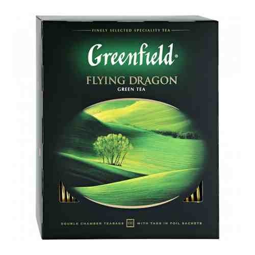 Чай Greenfield Flying Dragon зеленый 100 пакетиков по 2 г арт. 3310208