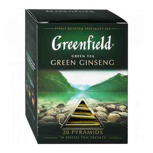 Чай Greenfield Green Ginseng зеленый с женьшенем 20 пирамидок по 1.8 г арт. 3310240