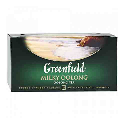 Чай Greenfield Milky Oolong зеленый с ароматом молока и лепестками мальвы 25 пакетиков по 2 г арт. 3310202