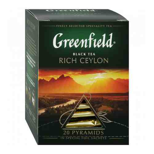 Чай Greenfield Rich Ceylon черный 20 пакетиков по 2 г арт. 3234969