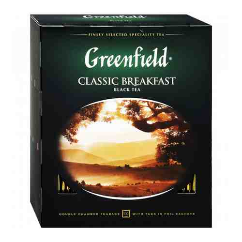 Чай Greenfield Сlassic Breakfast черный 100 пакетиков по 2 г арт. 3235131