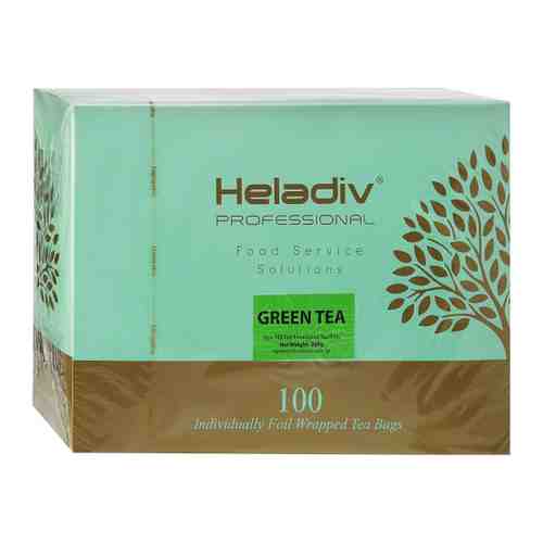 Чай Heladiv Professional Line зеленый 100 пакетиков по 2 г арт. 3499538