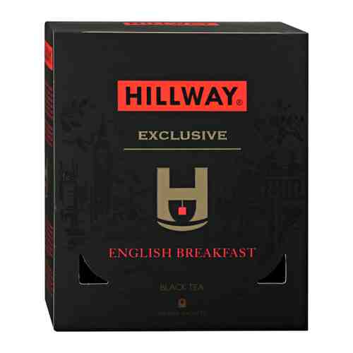 Чай Hillway English Breakfast черный 100 пакетиков по 2 г арт. 3408889