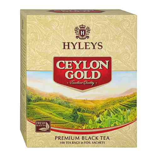 Чай Hyleys Ceylon Gold черный листовой 100 пакетиков по 2 г арт. 3385802