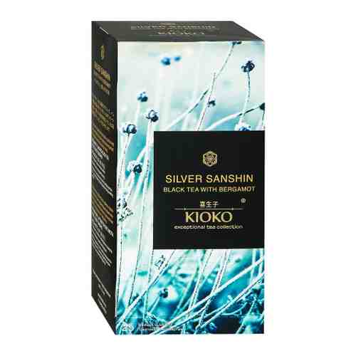 Чай Kioko Silver Sanshin черный с ароматом бергамота 25 пакетиков по 2 г арт. 3482944