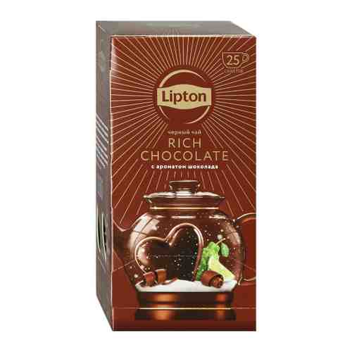 Чай Lipton Rich Chocolate черный с ароматом шоколада 25 пакетиков по 1.5 г арт. 3482151
