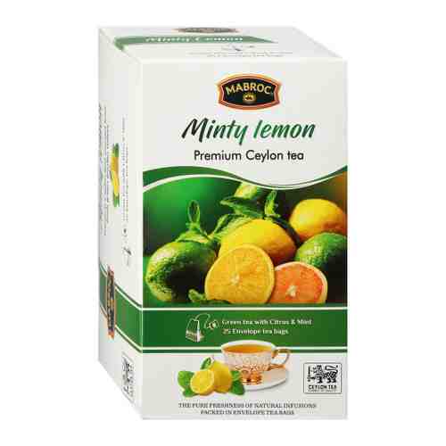 Чай Mabroc Зеленая мята Зеленая мятный лимон 25 пакетиков по 1.5 г арт. 3461311