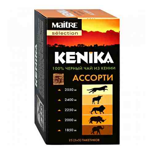 Чай Maitre de The Selection Kenika Ассорти черный листовой 25 пакетиков по 2 г арт. 3274923
