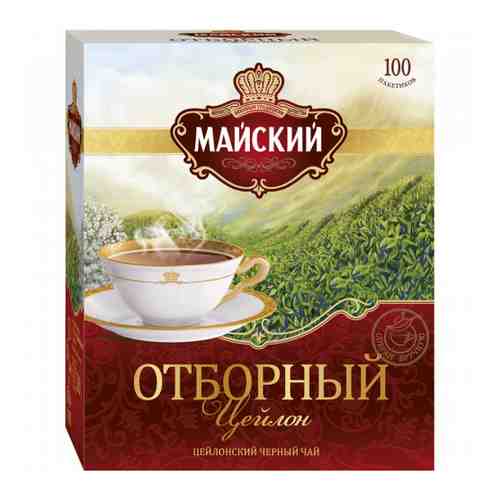 Чай Майский Отборный черный 100 пакетиков по 2 г арт. 3051152