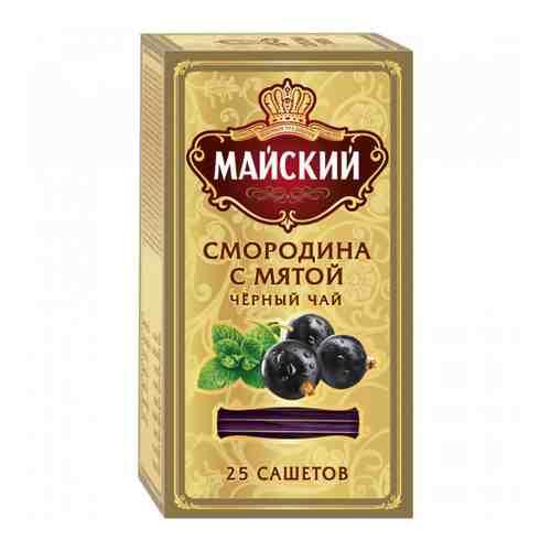Чай Майский Смородина с Мятой черный 25 пакетиков по 2 г арт. 3251866
