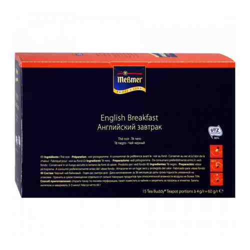 Чай Messmer English Breakfast черный 15 пакетиков по 4 г арт. 3377721