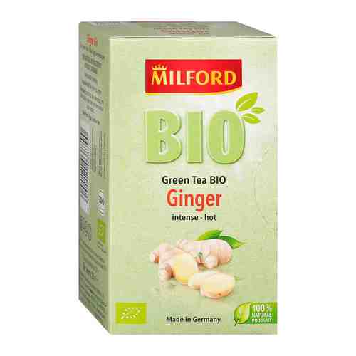 Чай Milford Био Имбирь зеленый 20 пакетиков по 1.75 г арт. 3416146