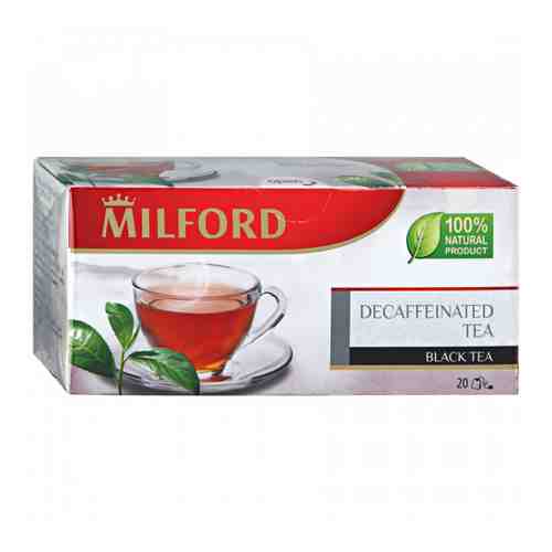 Чай Milford черный без кофеина 20 пакетиков по 1.75 г арт. 3306556