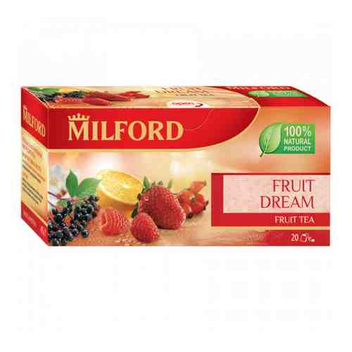 Чай Milford Fruit фруктовый с ягодно-цитрусовым ароматом 20 пакетиков по 2 г арт. 3377067