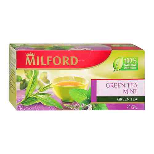 Чай Milford Mint зеленый с мятой 20 пакетиков по 1.75 г арт. 3108274