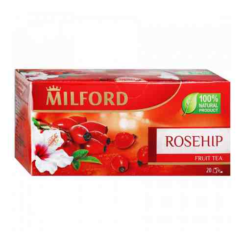 Чай Milford Rosehip фруктовый шиповник 20 пакетиков по 2 г арт. 3108331