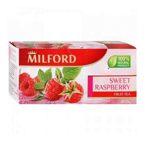 Чай Milford Сладкая малина фруктовый 20 пакетиков по 2.25 г арт. 3215353