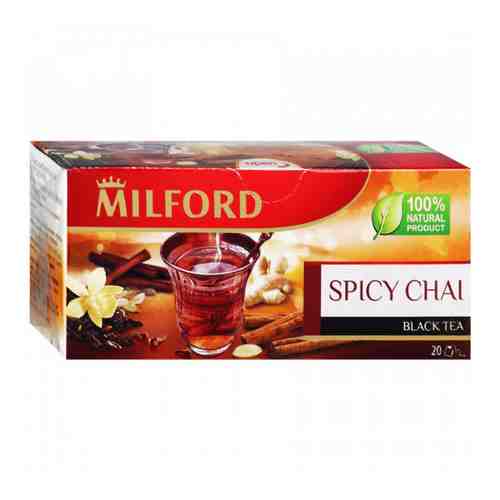 Чай Milford Spicy Chai черный с пряностями 20 пакетиков по 1.75 г арт. 3167415