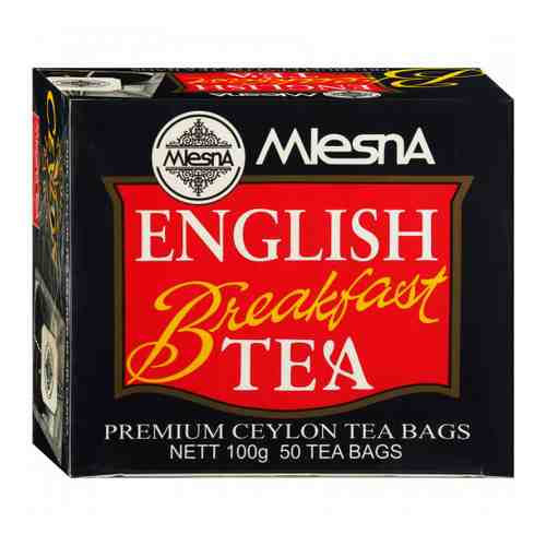 Чай Mlesna English Breakfast черный 50 пакетиков по 2 г арт. 3076825