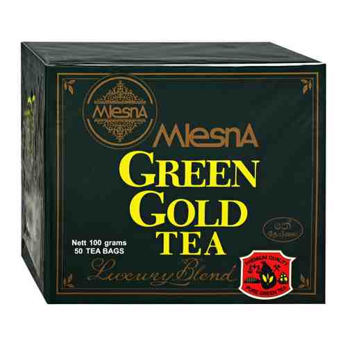 Чай Mlesna Green Gold зеленый 50 пакетиков по 2 г арт. 3456368