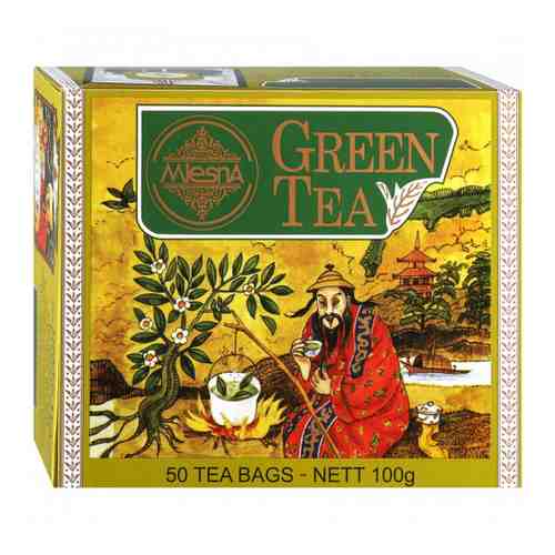 Чай Mlesna Green Tea зеленый 50 пакетиков по 2 г арт. 3380411