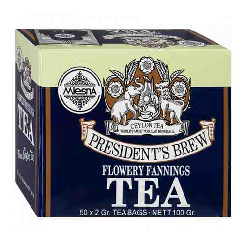 Чай Mlesna President's Brew черный 50 пакетиков по 2 г арт. 3279147