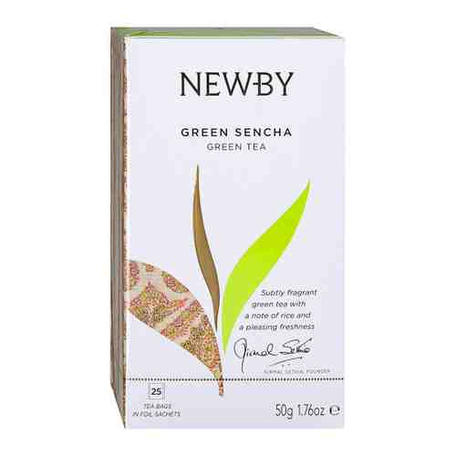 Чай Newby Green Sencha зеленый 25 пакетиков по 2 г арт. 3115252