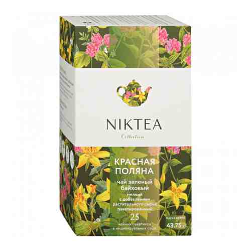 Чай Niktea Красная Поляна зеленый мелкий 25 пакетиков по 1.75 г арт. 3367068