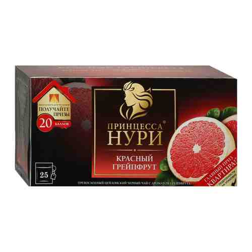 Чай Принцесса Нури Красный Грейпфрут черный 25 пакетиков по 1.5 г арт. 3451501