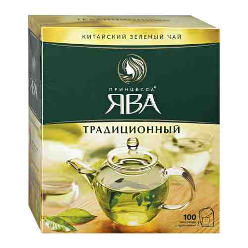 Чай Принцесса Ява Традиционный зеленый 100 пакетиков по 2 г арт. 3310232