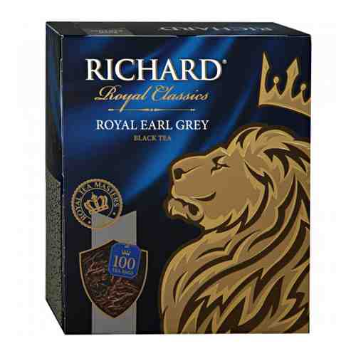 Чай Richard Royal Earl Grey черный с ароматом бергамота 100 пакетиков по 2 г арт. 3366663