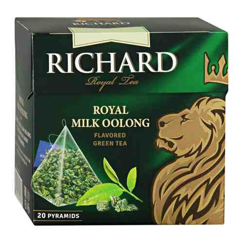 Чай Richard Royal Milk Oolong зеленый листовой ароматизированный 20 пирамидок по 1.7 г арт. 3396267