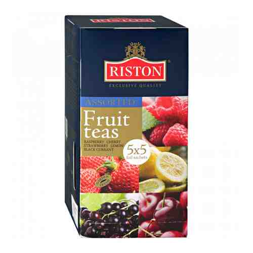 Чай Riston Assorted Fruit Teas черный мелкий 5 вкусов по 5 пакетиков по 1.5 г арт. 3366814