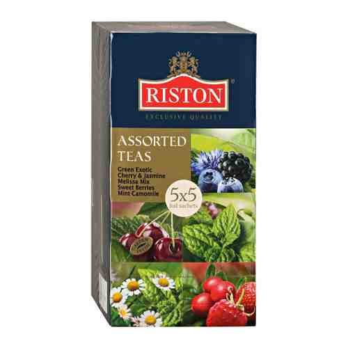 Чай Riston Assorted Tea Ассорти травяной 5 вкусов по 5 пакетиков 48 г арт. 3384021