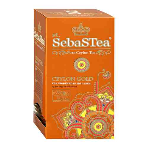 Чай SebasTea Ceylon gold 25 пакетиков по 2 г арт. 3450055
