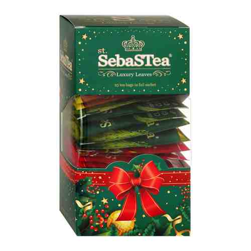 Чай SebaSTea Коллекция Winter AssorTea Green 5 вкусов по 5 пакетиков 42.5 г арт. 3416500