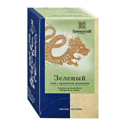 Чай Sonnentor Зеленый с ароматом жасмина 18 пакетиков по 15 г арт. 3461509