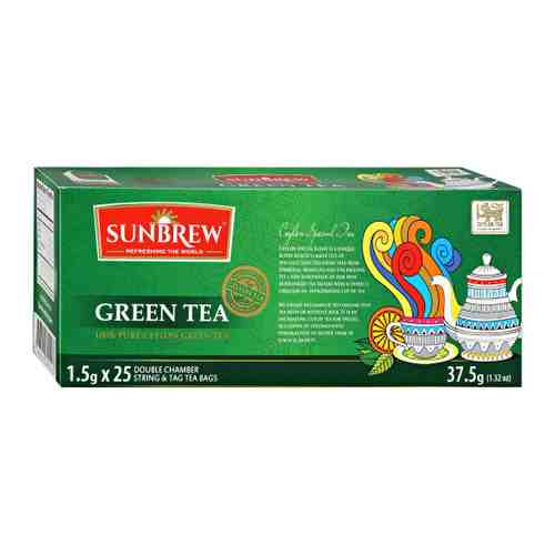 Чай Sunbrew зеленый 25 пакетиков по 1.5 г арт. 3498212