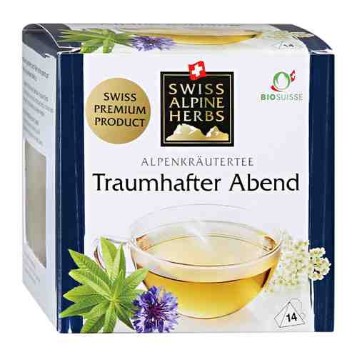 Чай Swiss Alpine Herbs Сладких снов травяной 14 пакетиков по 1 г арт. 3379104