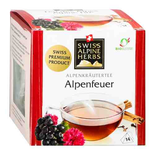 Чай Swiss Alpine Herbs Согревающий травяной 14 пакетиков по 1 г арт. 3461496