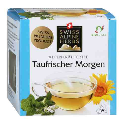 Чай Swiss Alpine Herbs Свежесть Альпийского утра травяной 14 пакетиков по 1 г арт. 3379105