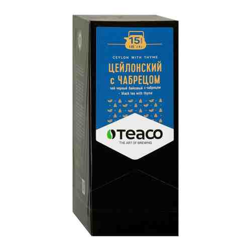 Чай Teaco Цейлонский черный с чабрецом 15 пакетиков по 4 г арт. 3411862