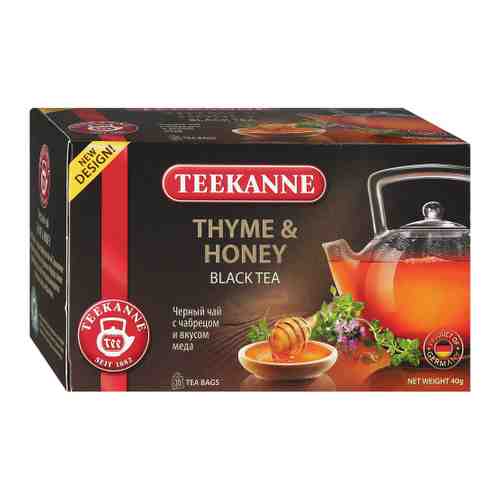 Чай Teekanne Thyme Honey черный мелкий с чабрецом и вкусом меда 20 пакетиков по 2 г арт. 3374667
