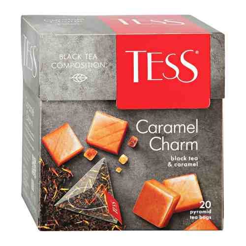 Чай Tess Caramel Charm черный с ароматом сливок и кусочками карамели 20 пирамидок по 1.8 г арт. 3386878