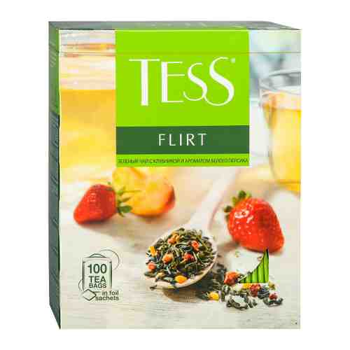Чай Tess Флирт зеленый 100 пакетиков по 1.5 г арт. 3451446