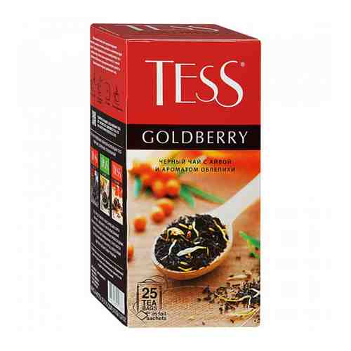 Чай Tess Goldberry черный с айвой и ароматом облепихи 25 пакетиков по 1.5 г арт. 3280548