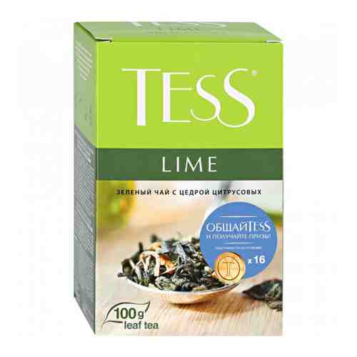 Чай Tess Lime зеленый листовой с ароматом лайма 100 г арт. 3358245