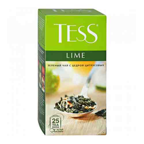 Чай Tess Lime зеленый с ароматом лайма 25 пакетиков по 1.5 г арт. 3372456