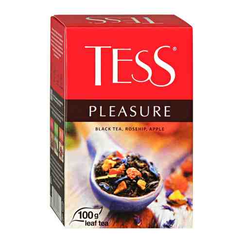 Чай Tess Pleasure черный листовой с шиповником и яблоком 100 г арт. 3310321