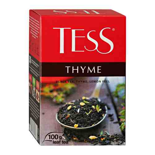 Чай Tess Thyme черный листовой с чабрецом и цедрой лимона 100 г арт. 3280959
